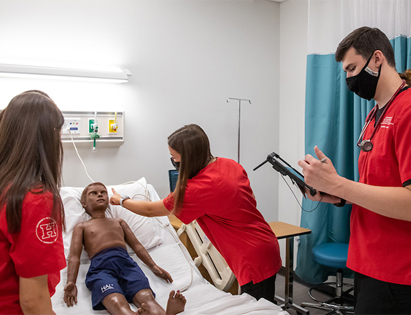 UHart Nursing Students in Hursey Center Nursing Labs