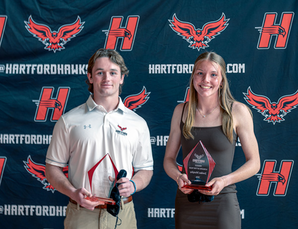 Male Athlete of the Year: Michael Novotny (Men's Lacrosse), Female Athlete of the Year: Jordan Murphy (Volleyball & Track & Field)