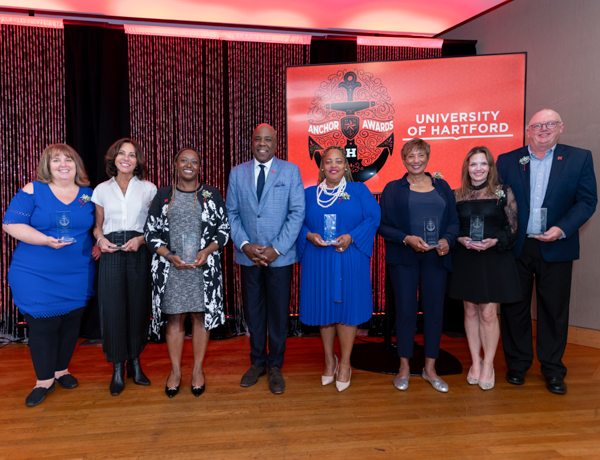 anchor awardees with president ward