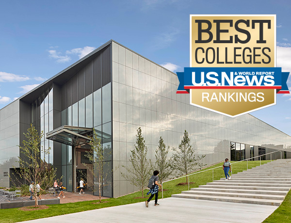 campus building with us news badge superimposed