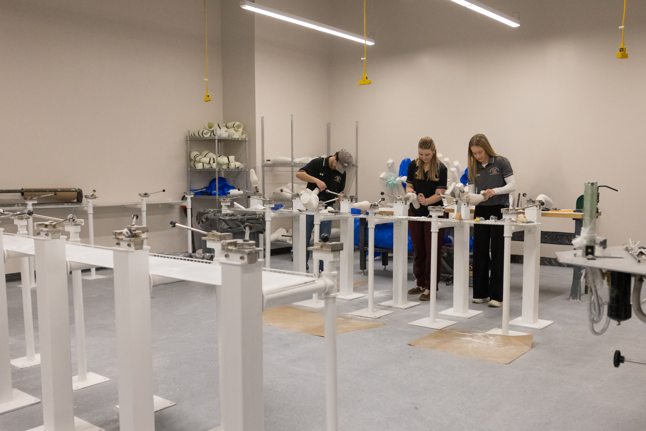 students fabricating prosthetics