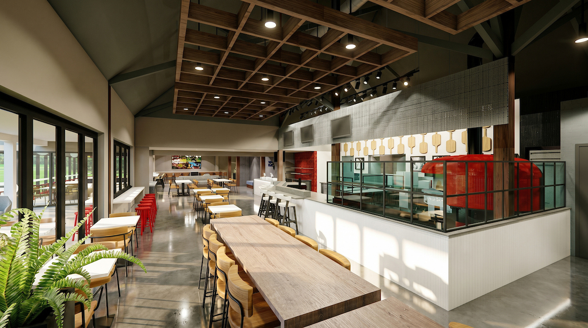rending of new campus eatery, The Landing