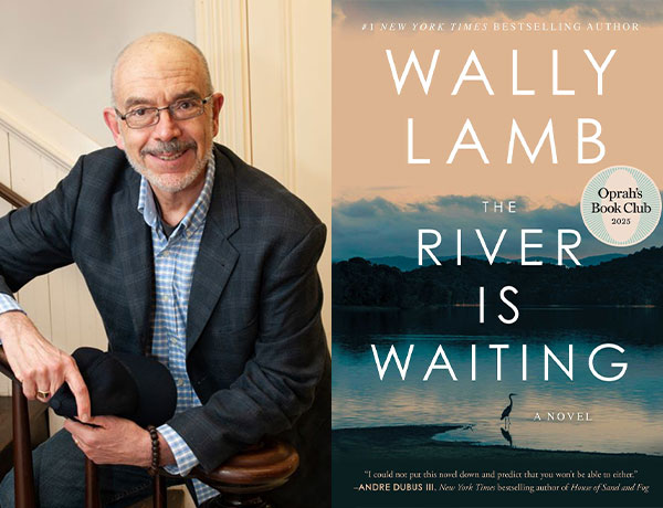Author Wally Lamb with his latest novel, "The River is Waiting"