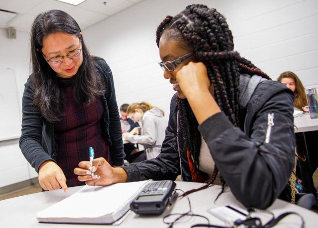 UHart professor and student working together