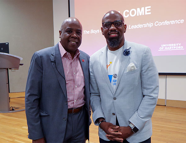 UHart President Lawrence P. Ward and Bruce Jeffery, CEO and president of the Boys & Girls Clubs