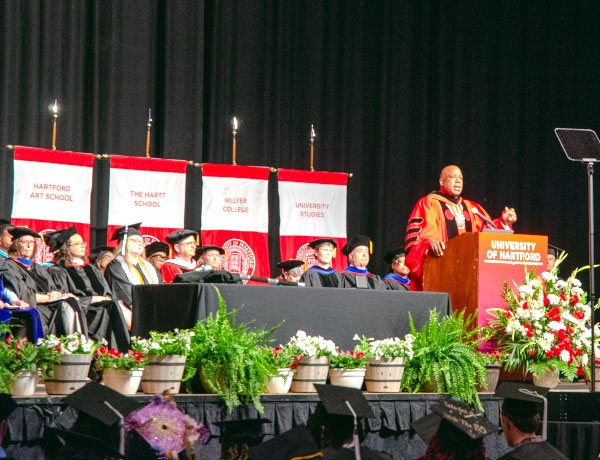 President Ward speaks at Commencement