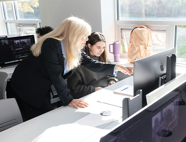 Associate professor Susan Cardillo and student Amanda Simmons