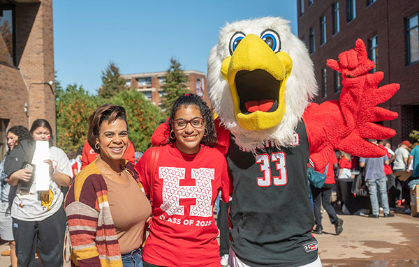 Howie with students and parent