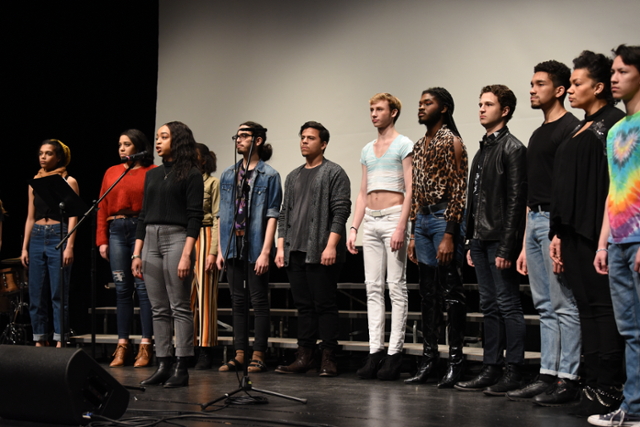 Students singing at MLK Day event