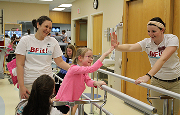 Physical therapy students with BFit patient