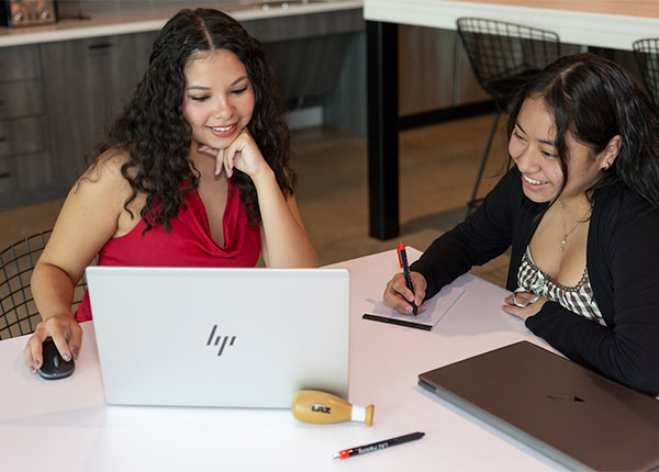 Angelica Lopez and student