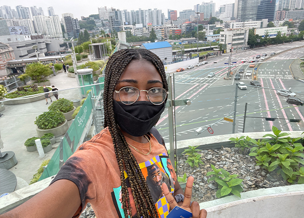 Benedicta overlooking Seoul Korea