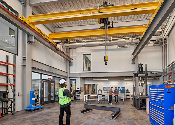 Construction setting at UHart's Hursey Center