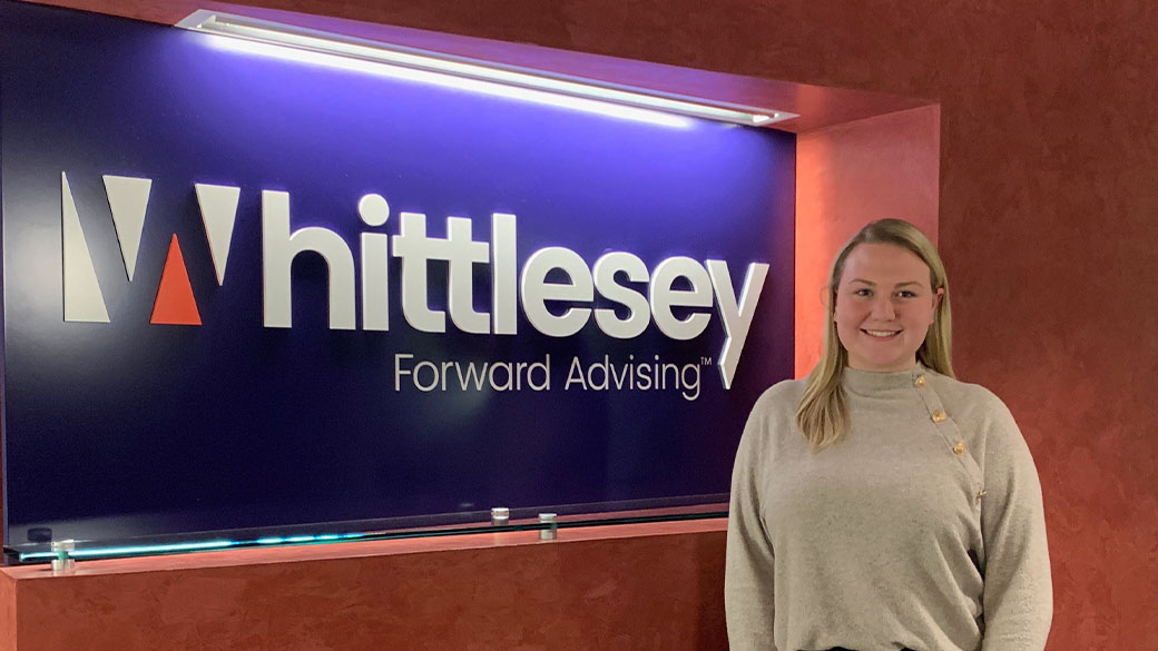 Katelyn Leach interns at Whittlesey Forward Advising