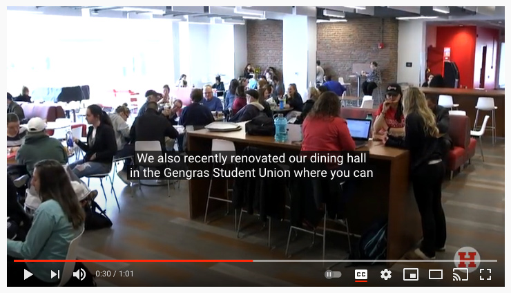 Example movable caption location.