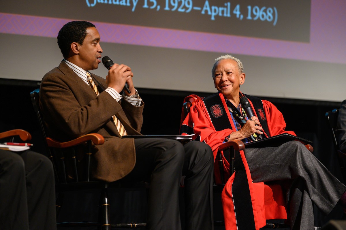 Javon Jackson and Nikki Giovanni at UHart's Annual MLK Observance in 2020