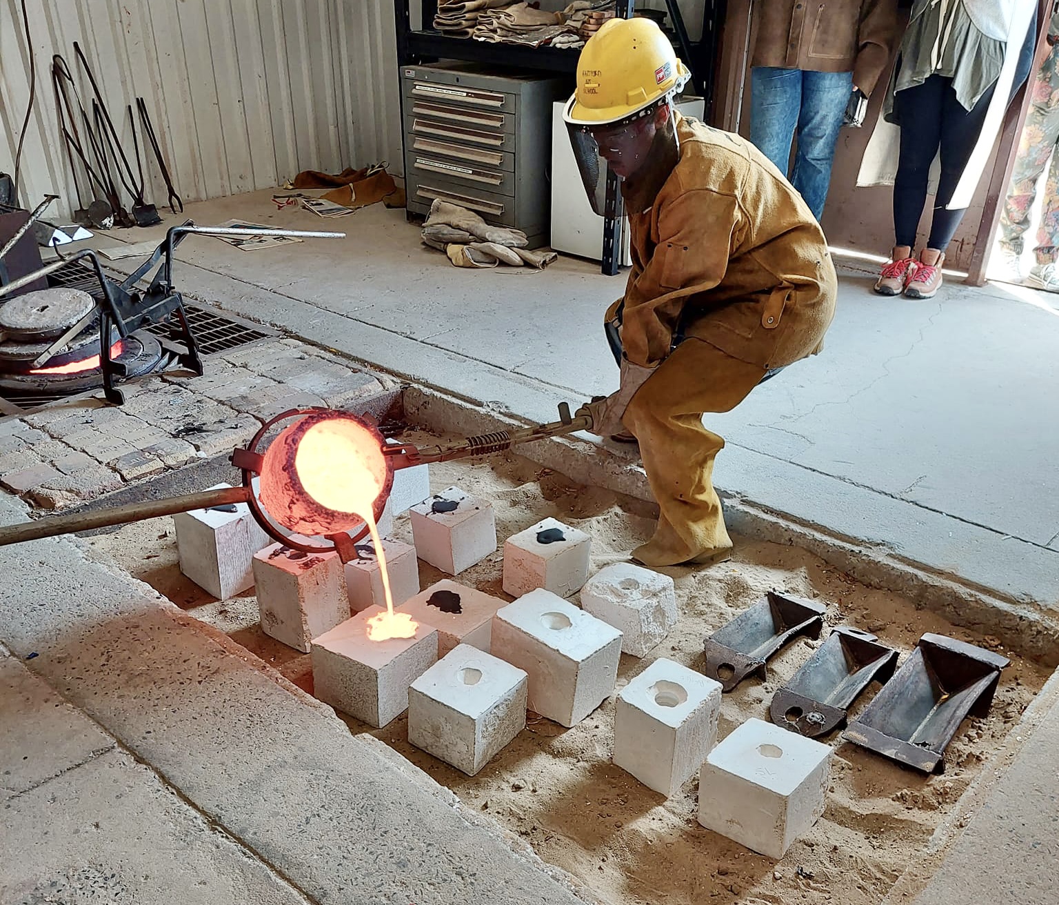 Bronze pouring