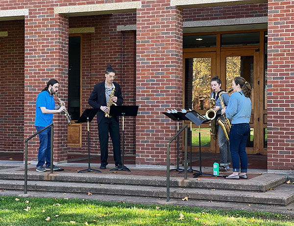 Quartet performing