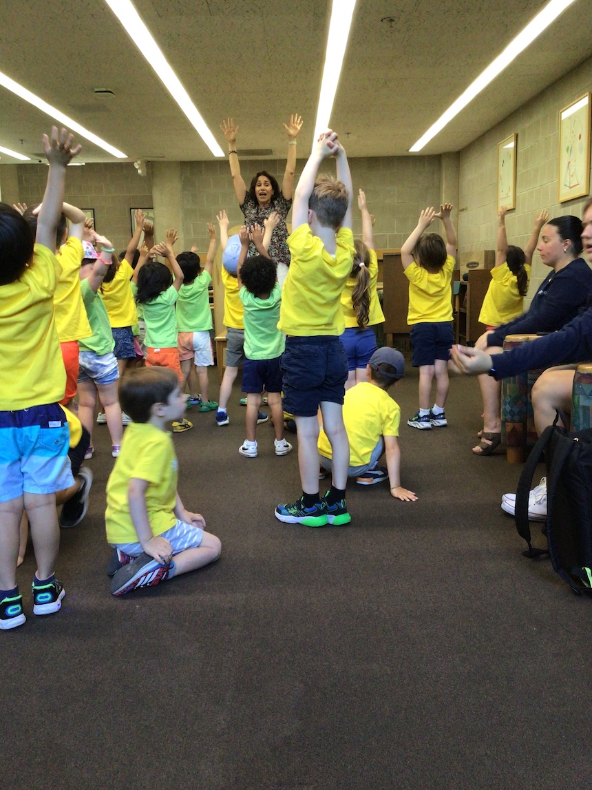 yoga stretch at summer story showcase