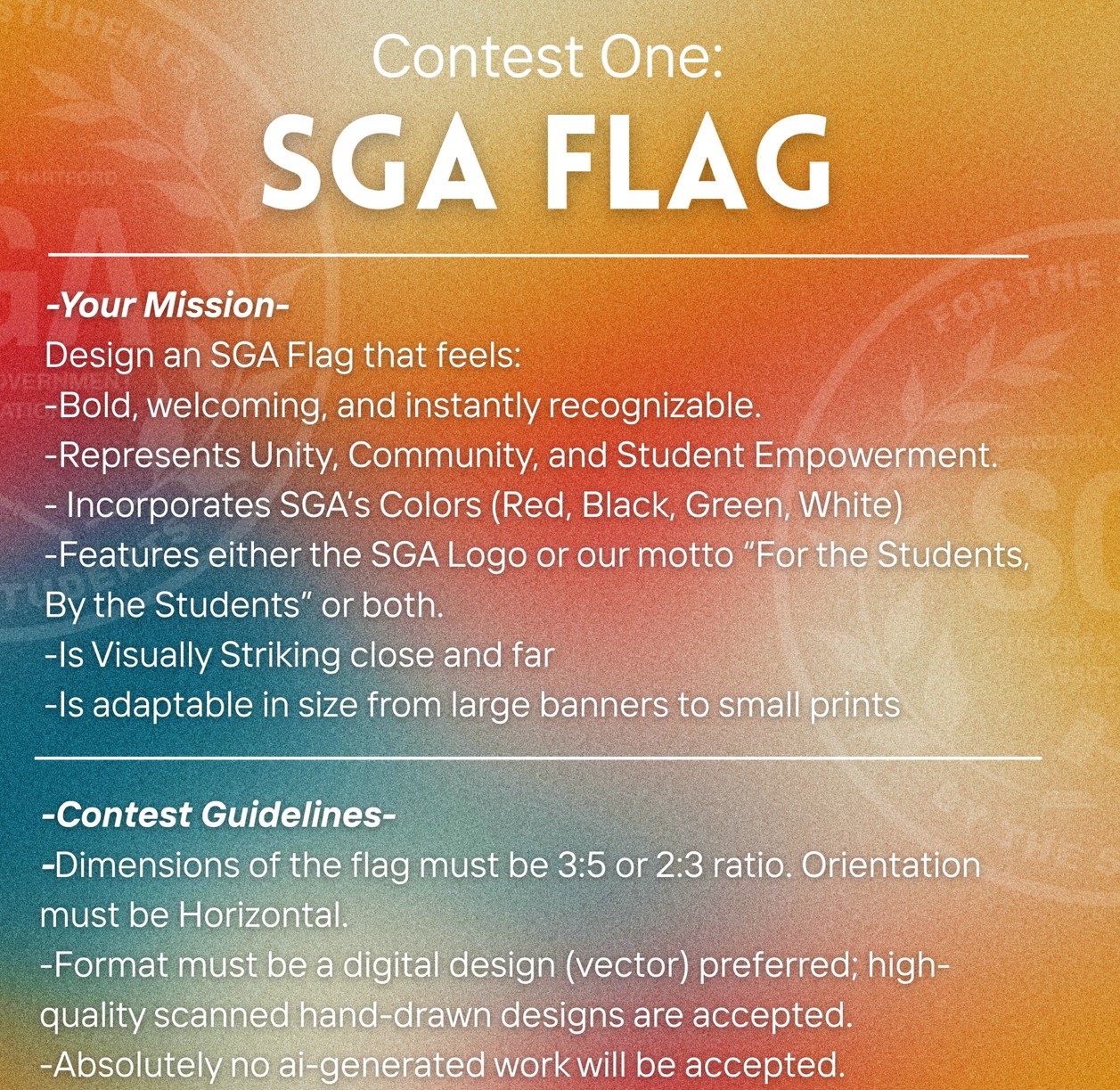 photo of flyer about design the flag contest