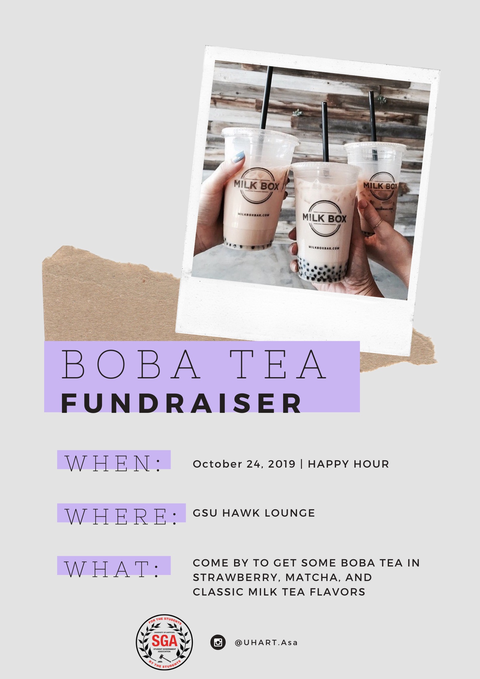 boba fundraiser flyer 