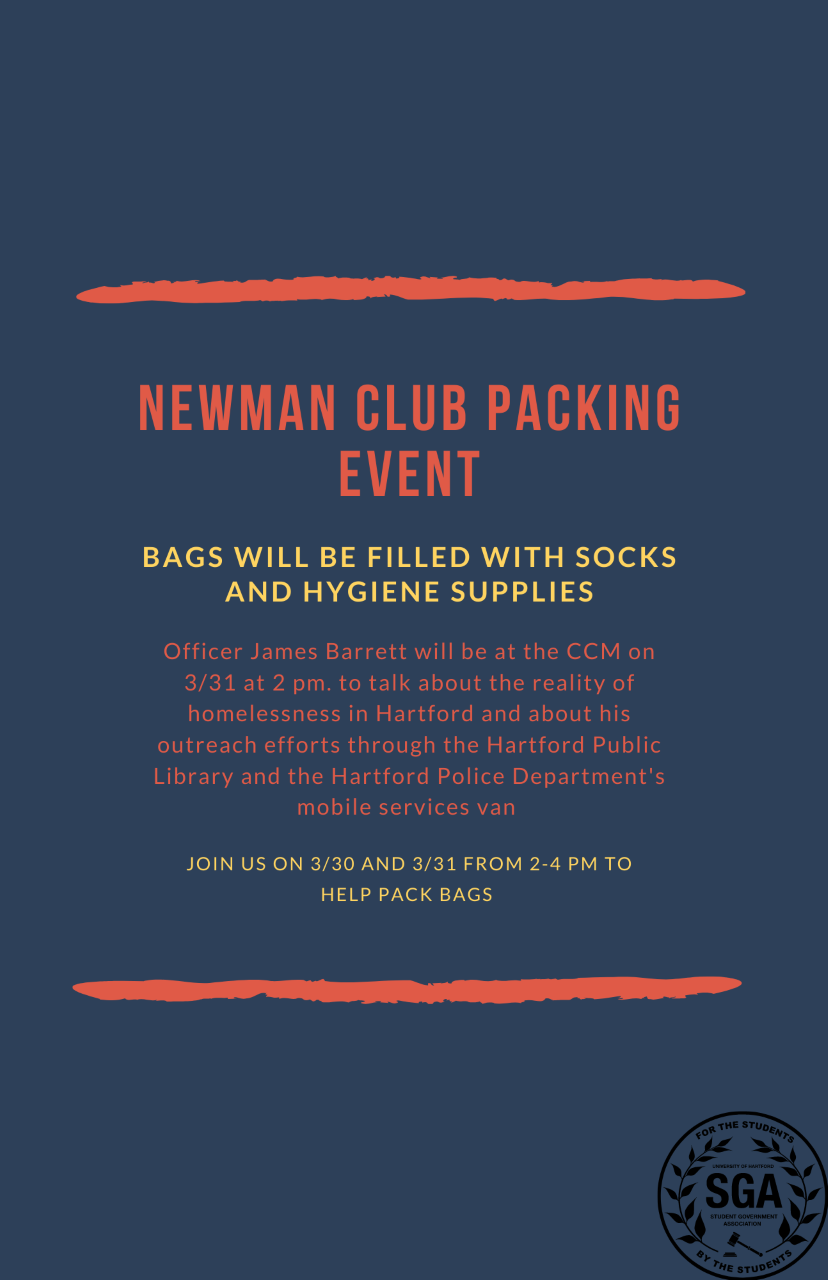 Newman Club Care Kit Packing Event March 31 | University of Hartford
