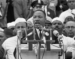 photo of MLK delivering his famous "I Have a Dream" speech